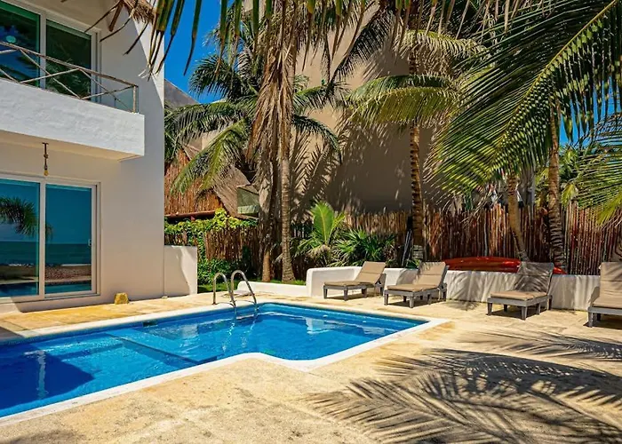 Oceanfront With Access Pool Balconies & Waterfront Hammocks - Sol Tulum